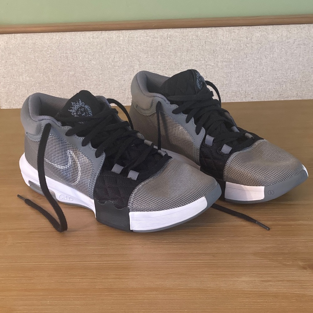 Nike Black and Grey Lebron James Basketball Shoes